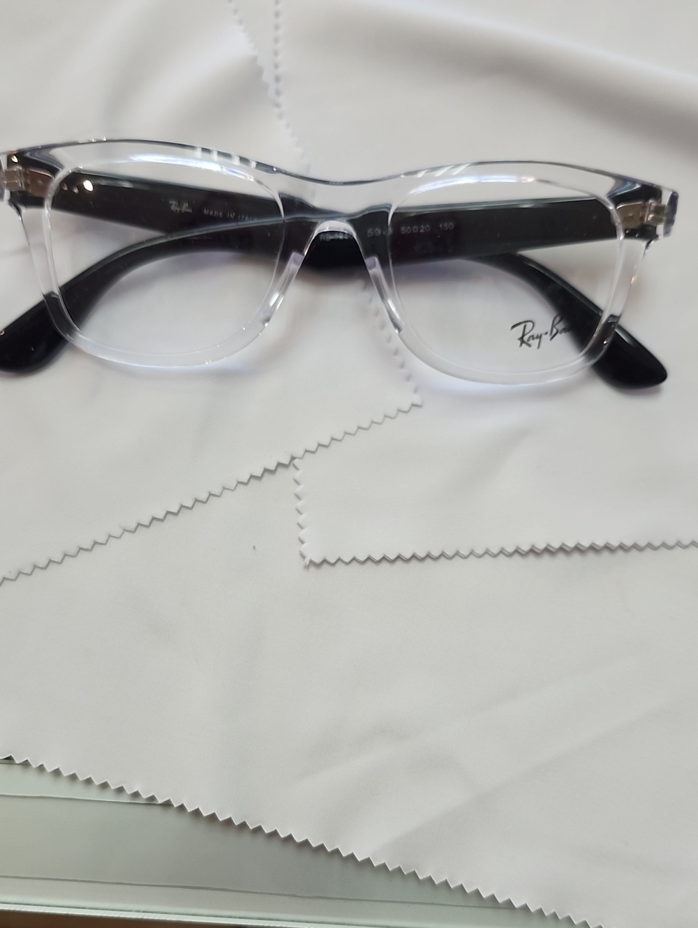 Ray-Ban Clear Front Glasses with Black Temples
